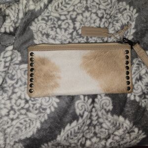 Women's Tan and Cream Clutch
